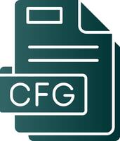 Cfg Glyph Gradient Green Icon vector