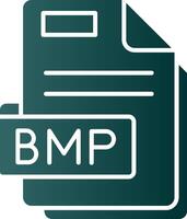 Bmp Glyph Gradient Green Icon vector