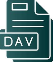 Dav Glyph Gradient Green Icon vector