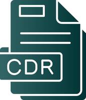 Cdr Glyph Gradient Green Icon vector