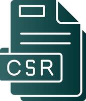 Csr Glyph Gradient Green Icon vector