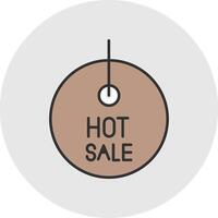 Hot offer Line Filled Light Circle Icon vector