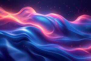 AI generated Futuristic Abstraction with Neon waves photo