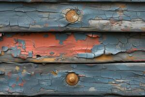 AI generated Vintage Wooden Background with Grunge Texture photo