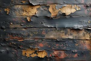 AI generated Vintage Wooden Background with Grunge Texture photo