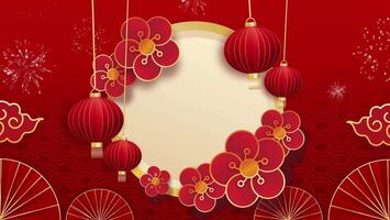 Chinese motion background video, Chinese New Year, New Year fireworks video
