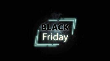 black friday sale banner with neon sign video