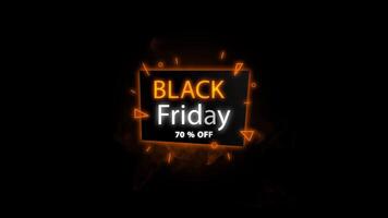 black friday sale banner with neon sign video