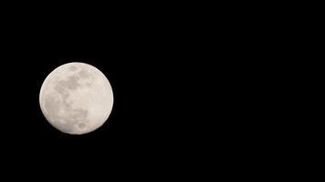 lapso de tiempo de la luna, lapso de tiempo de stock - subida de la luna llena en el cielo de la naturaleza oscura, la noche. Lapso de tiempo de disco de luna llena con luz de luna en el cielo negro oscuro de la noche. secuencias de video gratuitas de alta calidad o timelapse