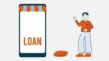 persoonlijk lening online goedgekeurd. 2d animatie video