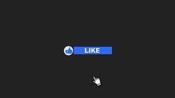 social media lower third animation alpha channel or transparent. Push button click like and action social media lower third, bar. 2d animation motion graphic video