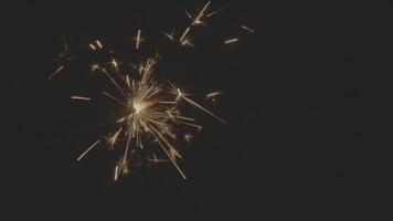 Fireworks sparkling in the dark video