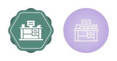 Office Desk Vector Icon