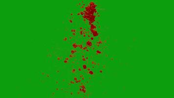 Blood Splatters Green Screen Realistic Blood video