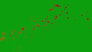 Blood Splatters Green Screen Realistic Blood video