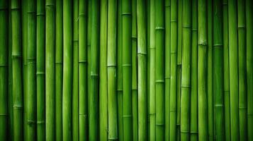 AI generated Green bamboo background texture photo