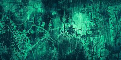 Texture abstract black green grunge wall background photo