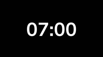 10 second countdown timer animation on black background video