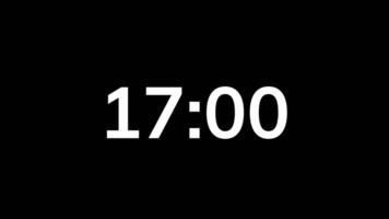 20 second countdown timer animation on black background video