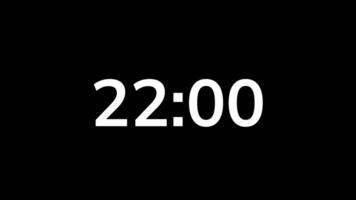 25 second countdown timer animation on black background video