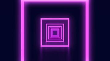 purple square light neon tunnel video