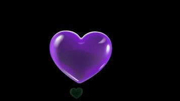 animazione cuore forma su nero sfondo. video