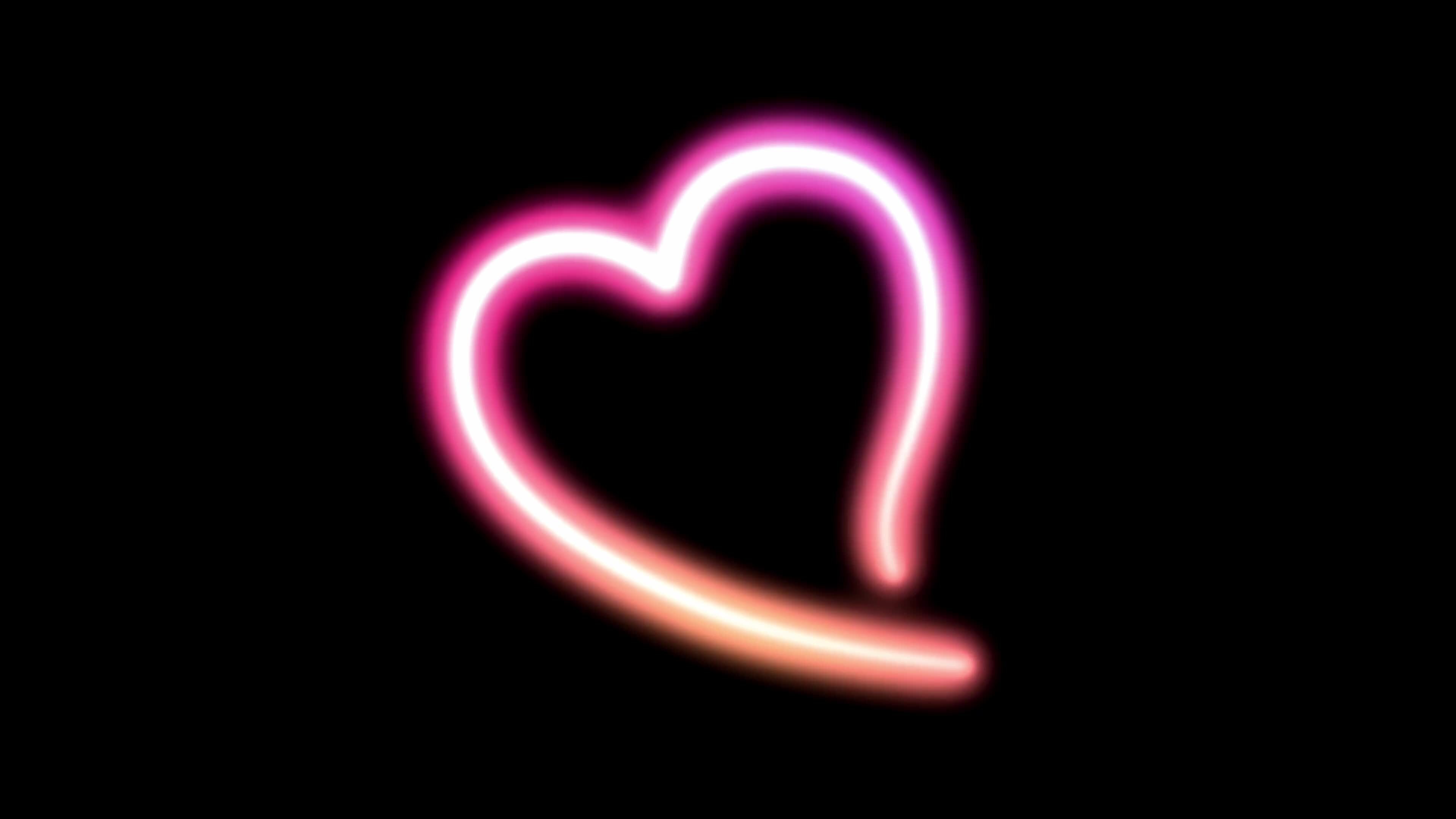 Animation heart shape on black background. 39000406 Stock Video at Vecteezy