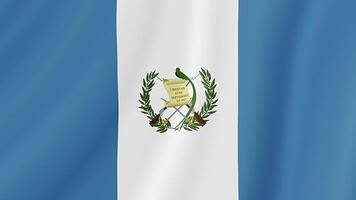 Guatemala Waving Flag. Realistic Flag Animation. Seamless Loop Background video