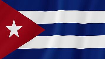 Cuba Waving Flag. Realistic Flag Animation. Seamless Loop Background video