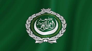 Arab League Waving Flag. Realistic Flag Animation. Seamless Loop Background video