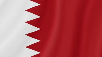 Bahrain winken Flagge. realistisch Flagge Animation. nahtlos Schleife Hintergrund video