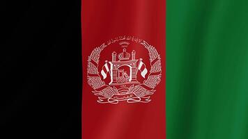 Afghanistan winken Flagge. realistisch Flagge Animation. nahtlos Schleife Hintergrund video