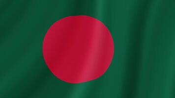 Bangladesch winken Flagge. realistisch Flagge Animation. nahtlos Schleife Hintergrund video