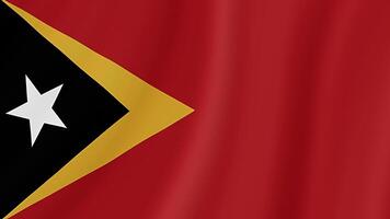 est timor agitant drapeau. réaliste drapeau animation. sans couture boucle Contexte video