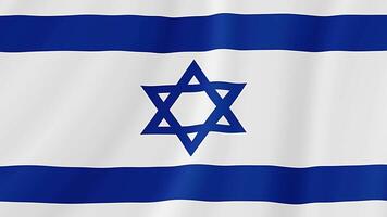 Israel Waving Flag. Realistic Flag Animation. Seamless Loop Background video