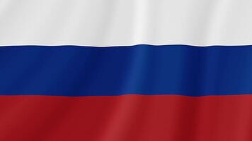 Russia Waving Flag. Realistic Flag Animation. Seamless Loop Background video