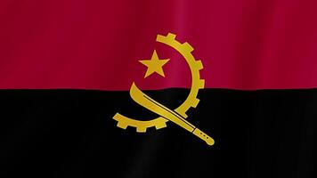 Angola acenando bandeira. realista bandeira animação. desatado ciclo fundo video