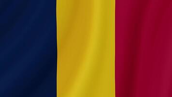 tchad agitant drapeau. réaliste drapeau animation. sans couture boucle Contexte video