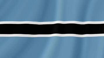 botswana golvend vlag. realistisch vlag animatie. naadloos lus achtergrond video