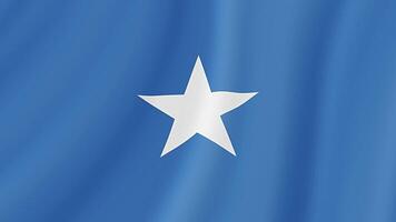 Somalia Waving Flag. Realistic Flag Animation. Seamless Loop Background video