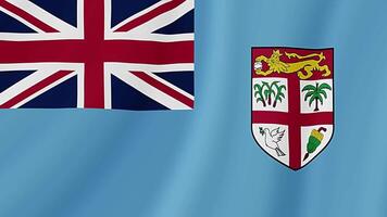 Fiji ondulación bandera. realista bandera animación. sin costura lazo antecedentes video