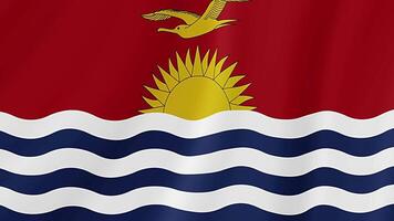 kiribati winken Flagge. realistisch Flagge Animation. nahtlos Schleife Hintergrund video