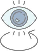 Eye Line Filled Light Icon vector