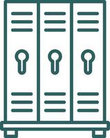 Lockers Line Gradient Icon vector