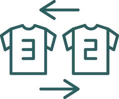 Substitution Line Gradient Icon vector