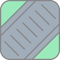 Crossing Line Filled Light Icon vector