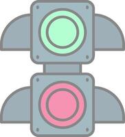 Traffic light Line Filled Light Icon vector