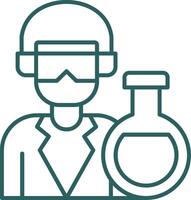 Chemist Line Gradient Icon vector