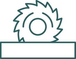 Circular Saw Line Gradient Icon vector