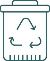 Recycling Line Gradient Icon vector